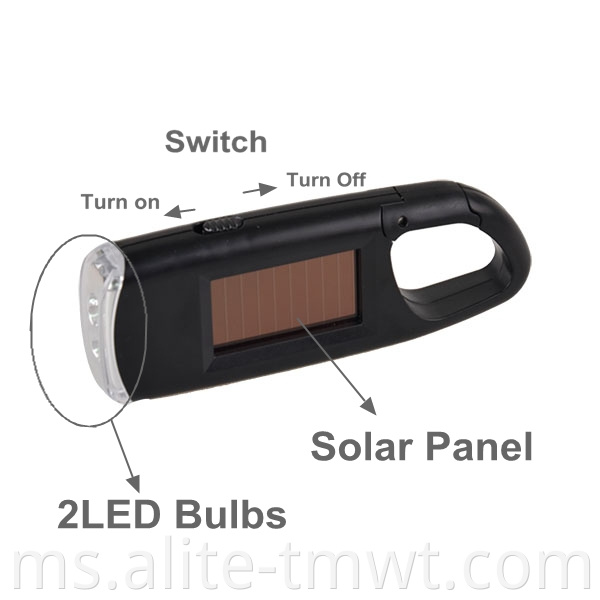 LED Keychain Lampu Kunci Suria yang boleh dicas semula